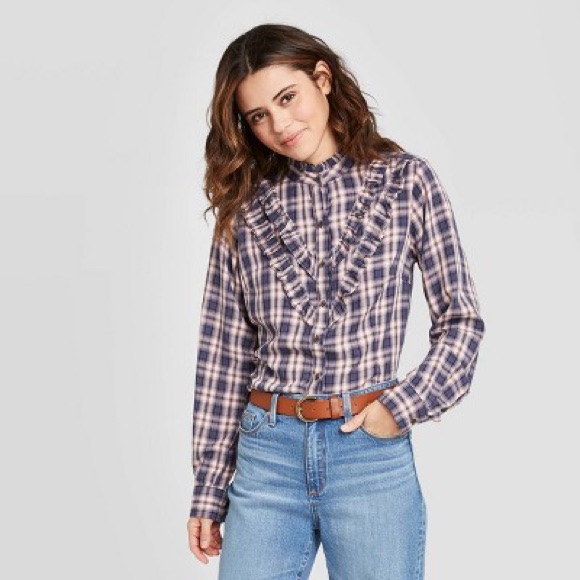 Universal Thread Plaid Button Down Size Small